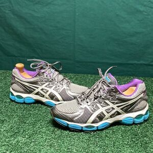 Asics Gray and Blue Women's Sneakers